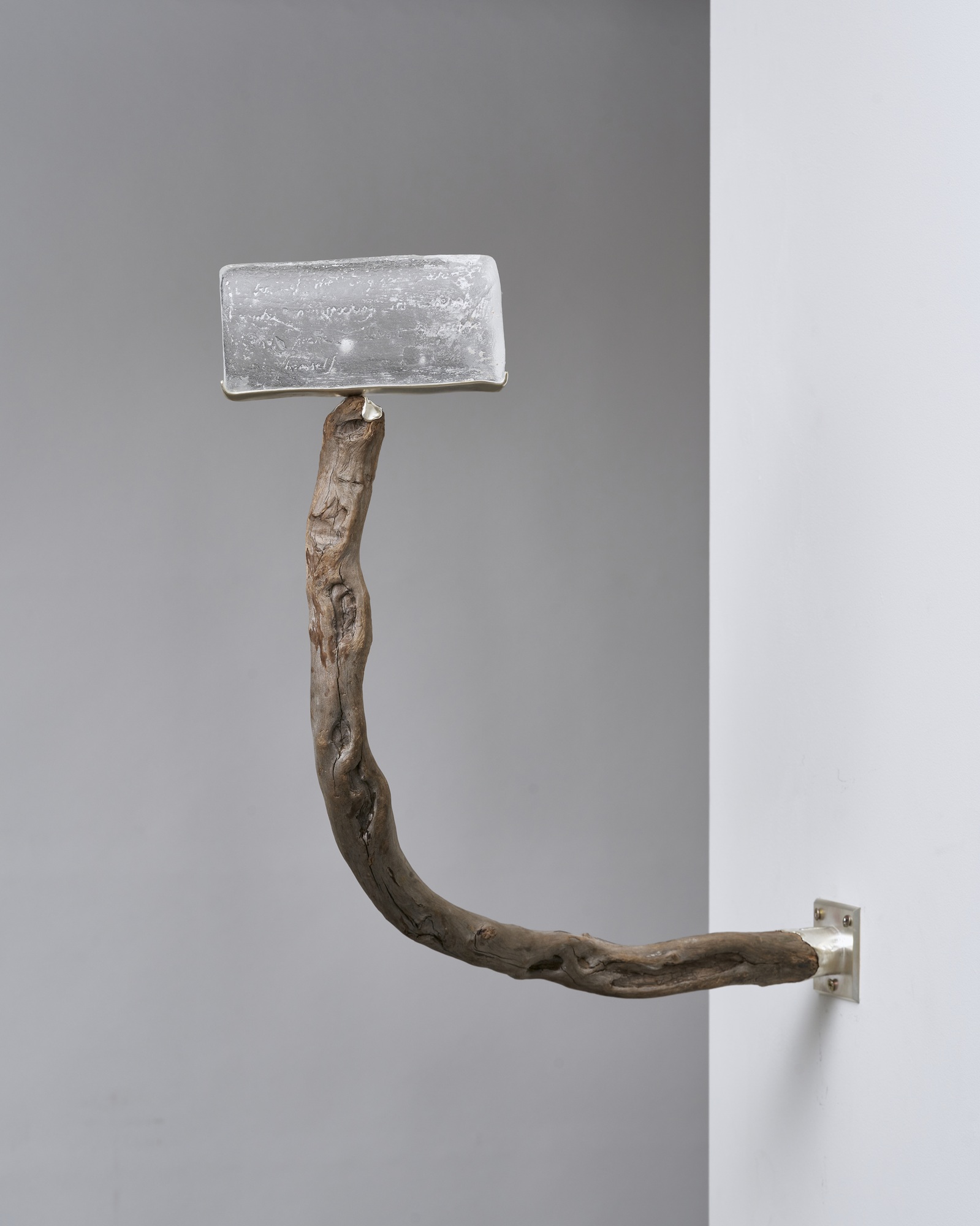 #13, 2026, glass, gathered branched, silver-plated brass, 6 x 18 x 5.5cm