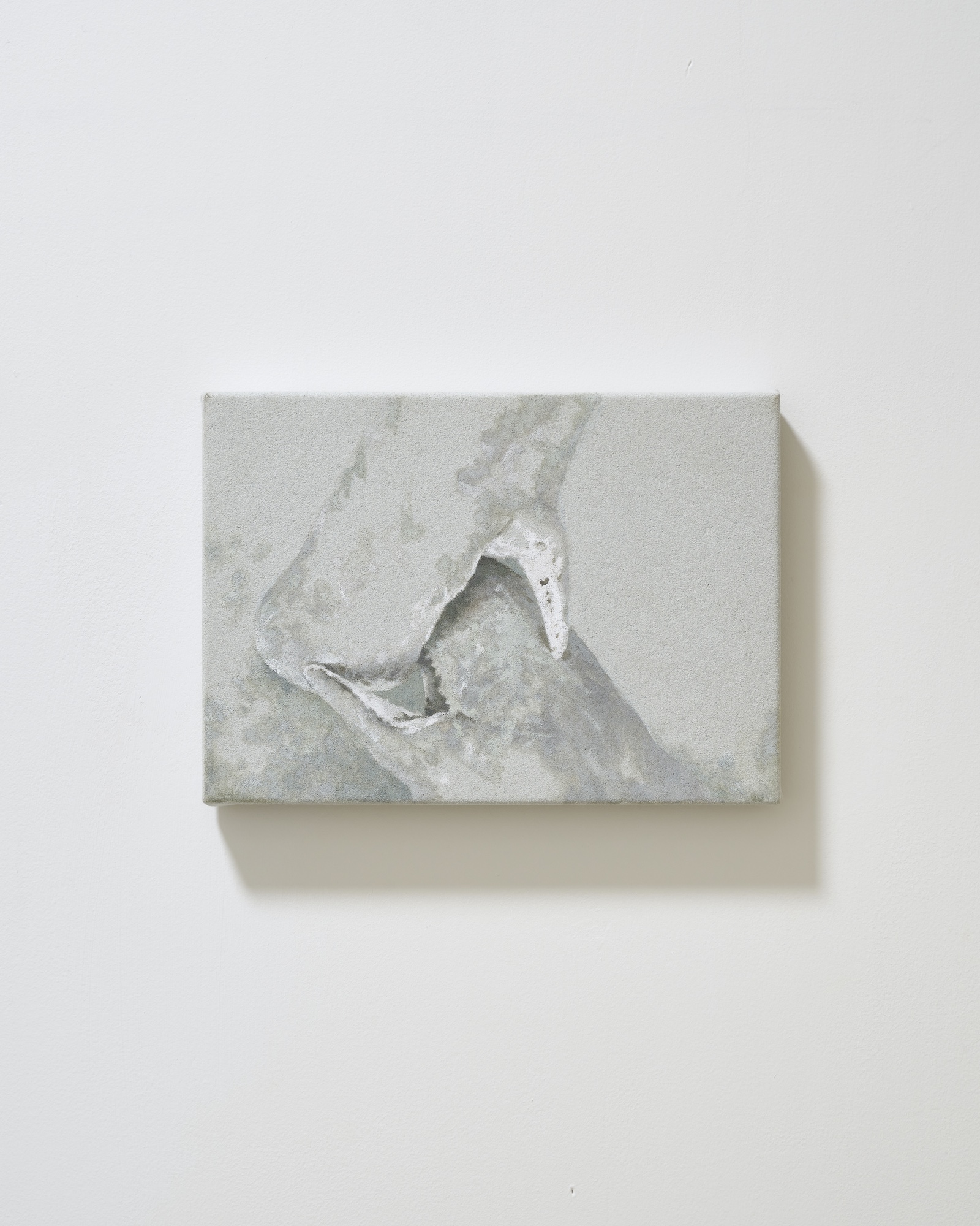 Ean Choi, hunger, 2026, oil on suede, 22.7x14cm