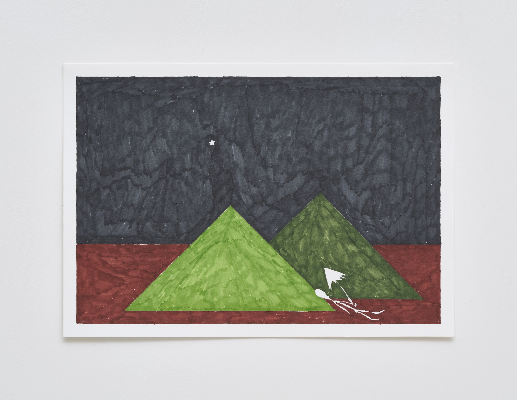 Untitled, 2025, Graphite, marker pen, 21x29.7cm