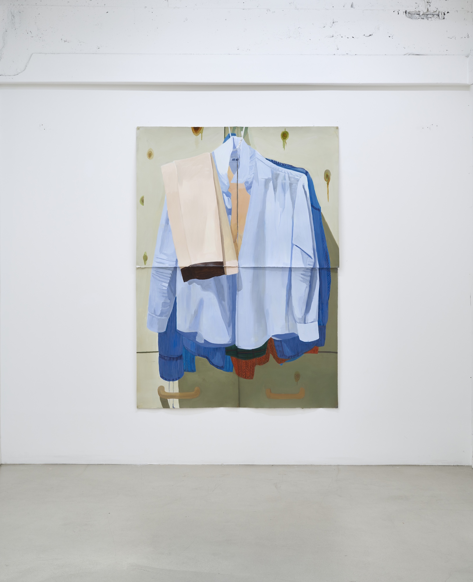 Commute 1, 2026, Oil and acrylic on rintmaking paper, 106x156cm