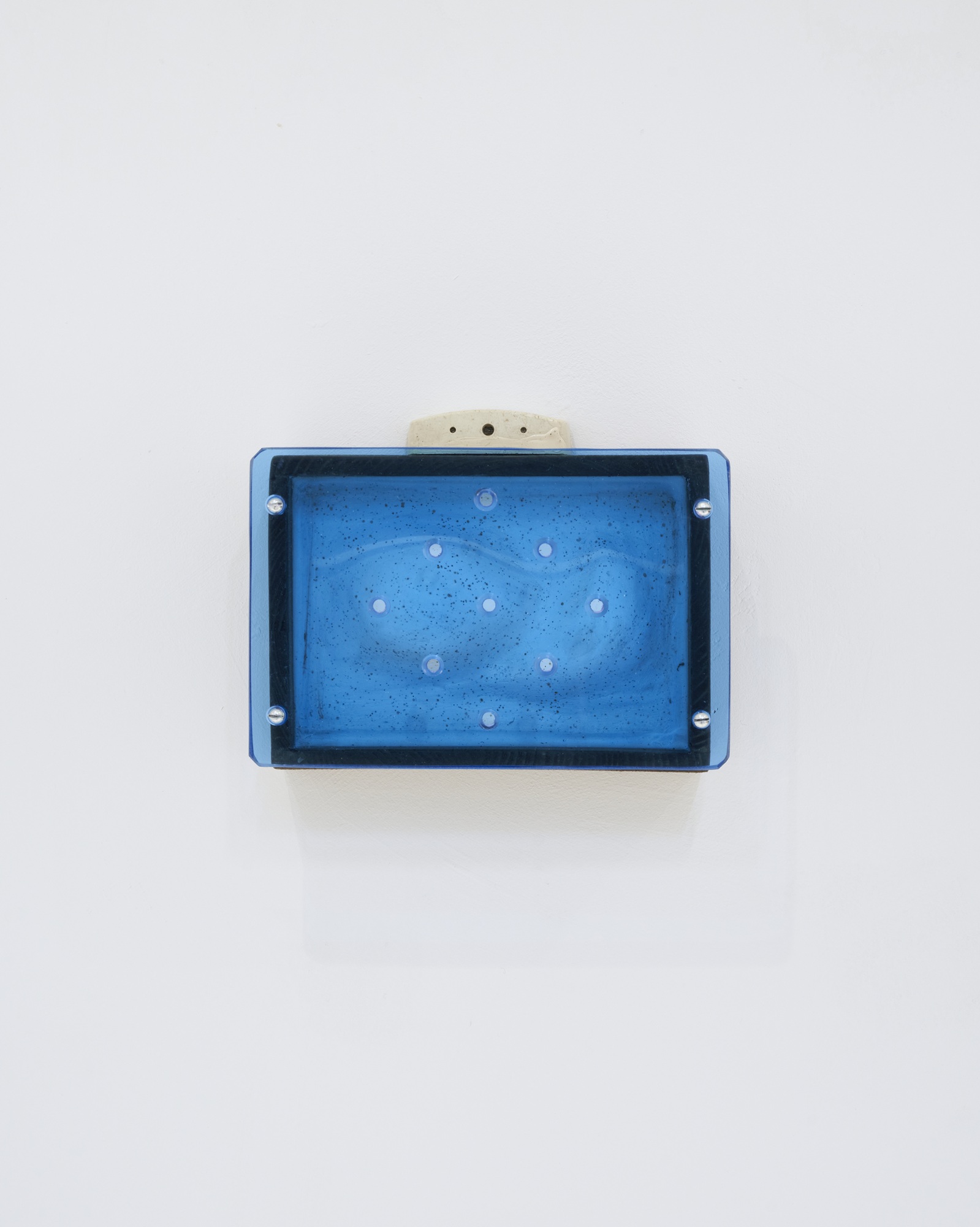 S&eacute;bastien Schnyder, Spectrum 1, 2025, wood, steel, plexiglas, plaster, magnet, 11.5x15x5.5cm